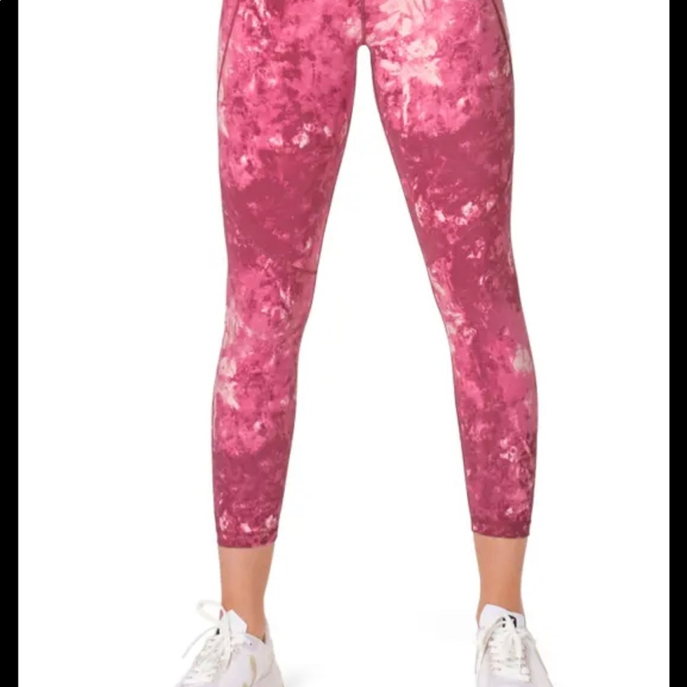 SB pink tie dye power tights S 7/8 NWT